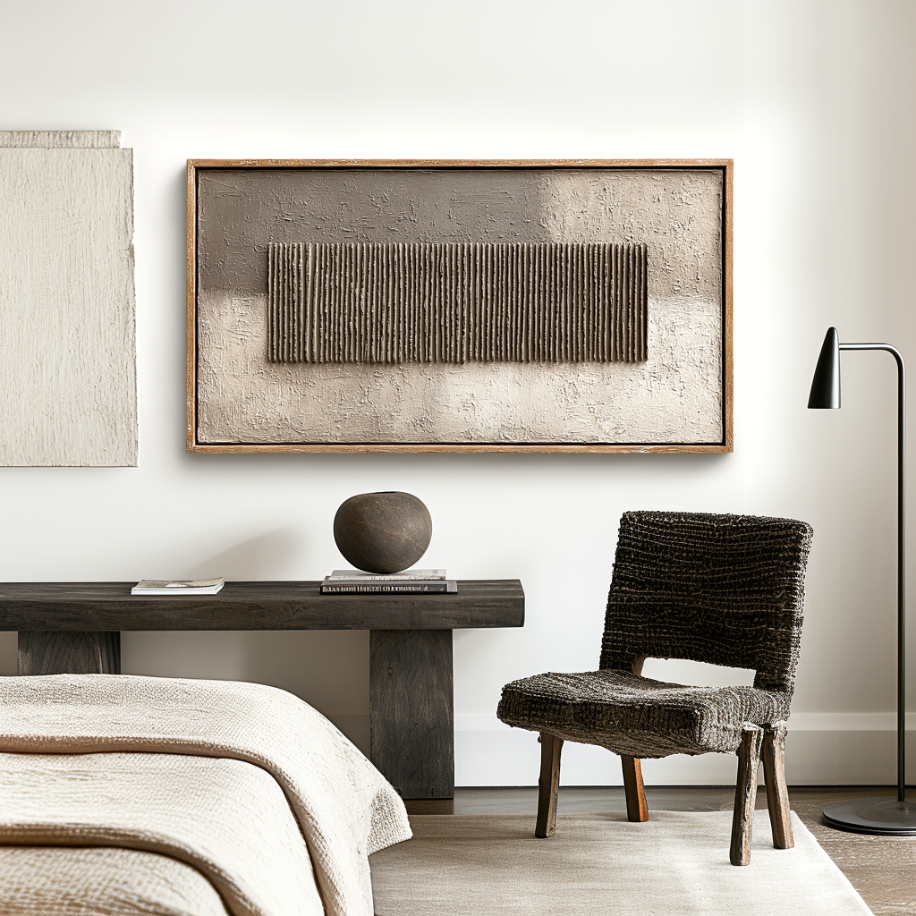 Wabi Sabi Textured Relief Painting #ART86