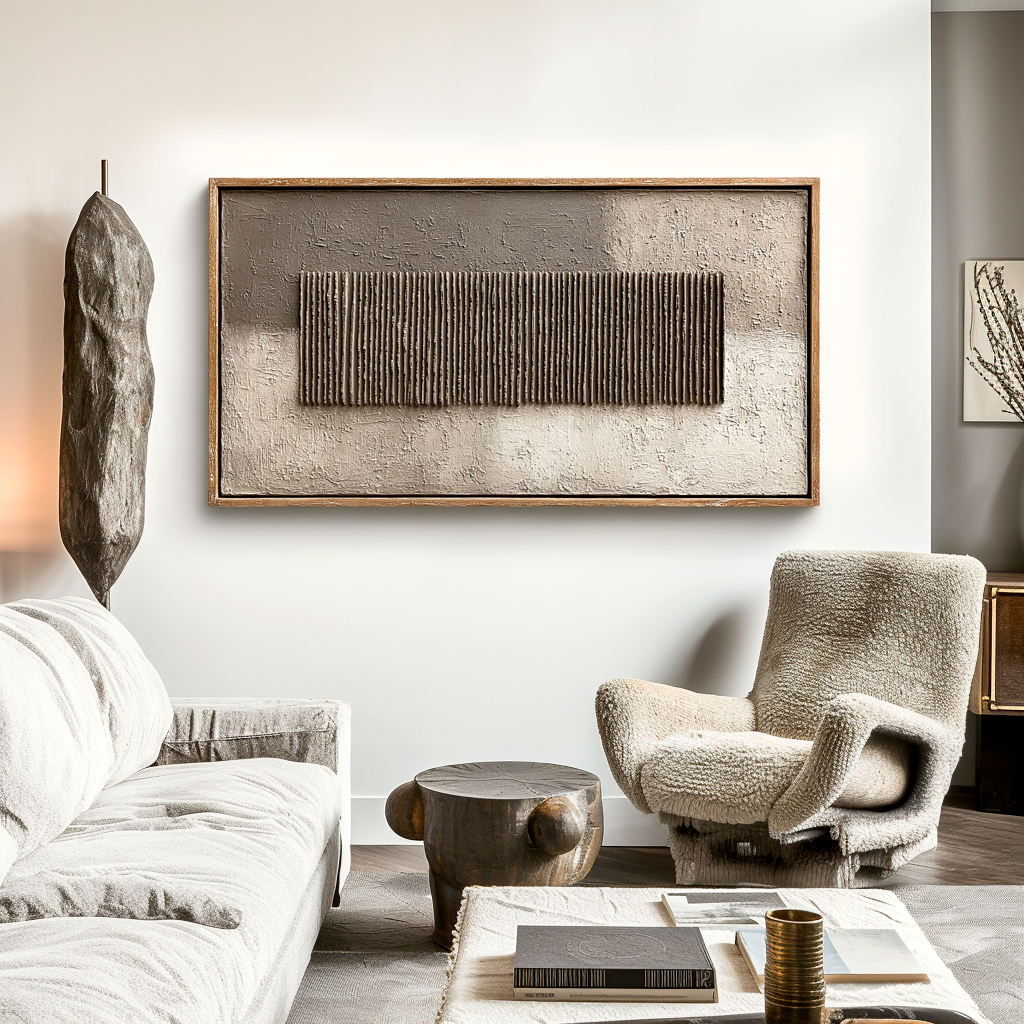 Wabi Sabi Textured Relief Painting #ART86