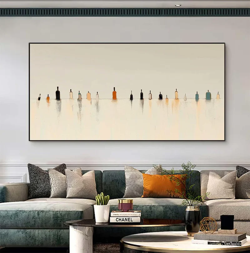 Silent Figures Minimalist Art Painting