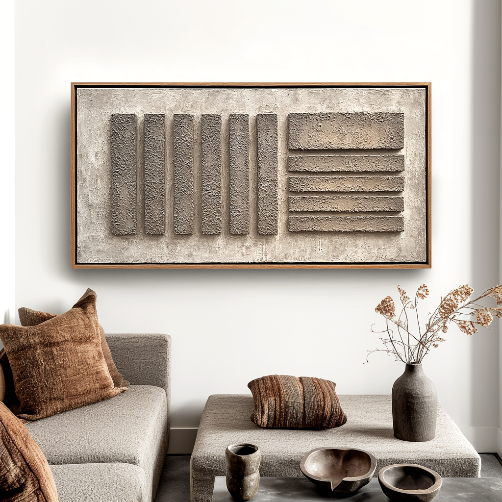 Wabi Sabi Textured Relief Art #ART87