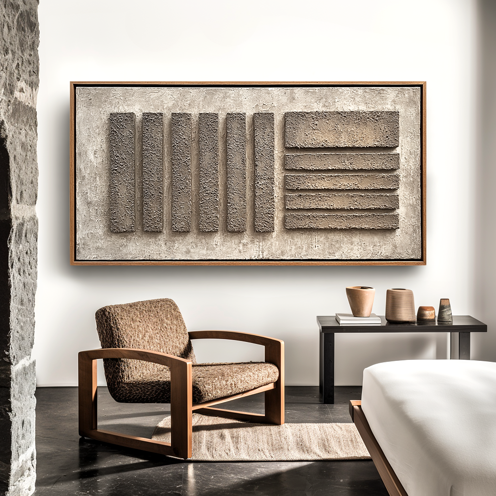 Wabi Sabi Textured Relief Art #ART87