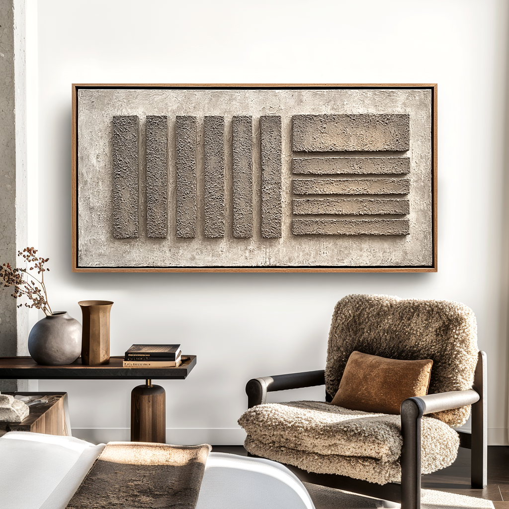 Wabi Sabi Textured Relief Art #ART87