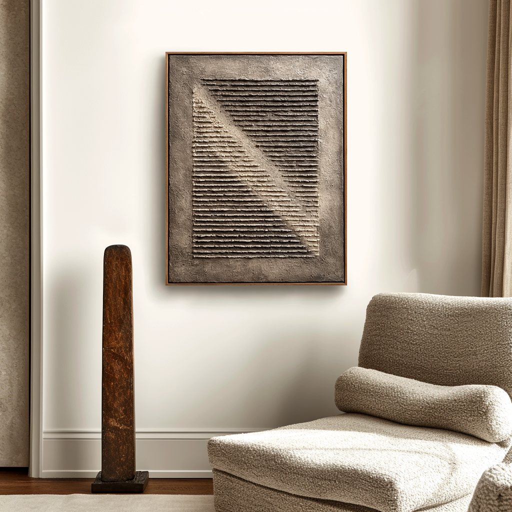 Wabi Sabi Textured Relief Painting #ART89