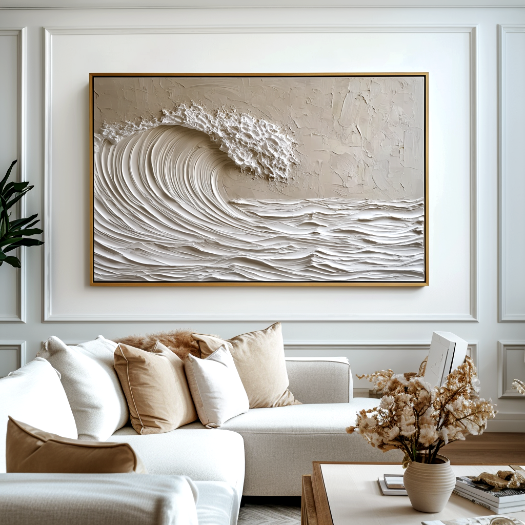 3D Textured Wave Painting #ART08