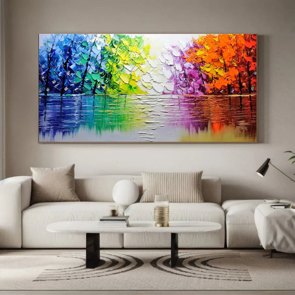 Prism Reflections Rainbow Abstract Painting