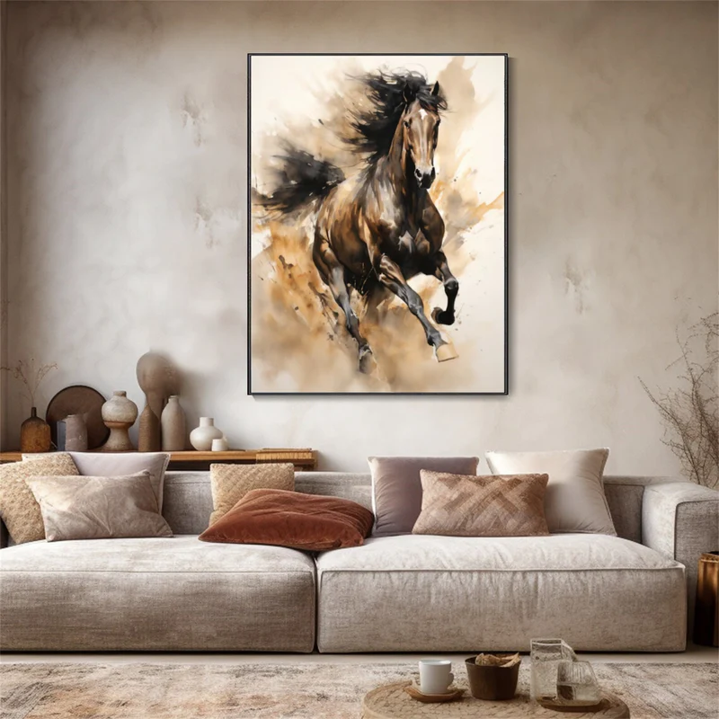 Wild Ember Stallion Painting