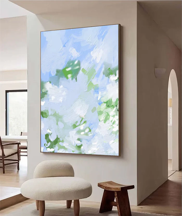 Blue Meadow Abstract Painting