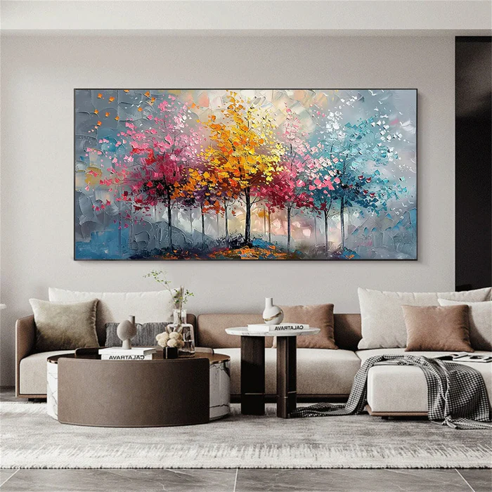 Whispering Seasons Forest Painting