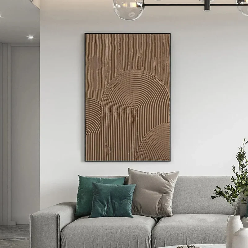 Brown Minimalist Textured Painting