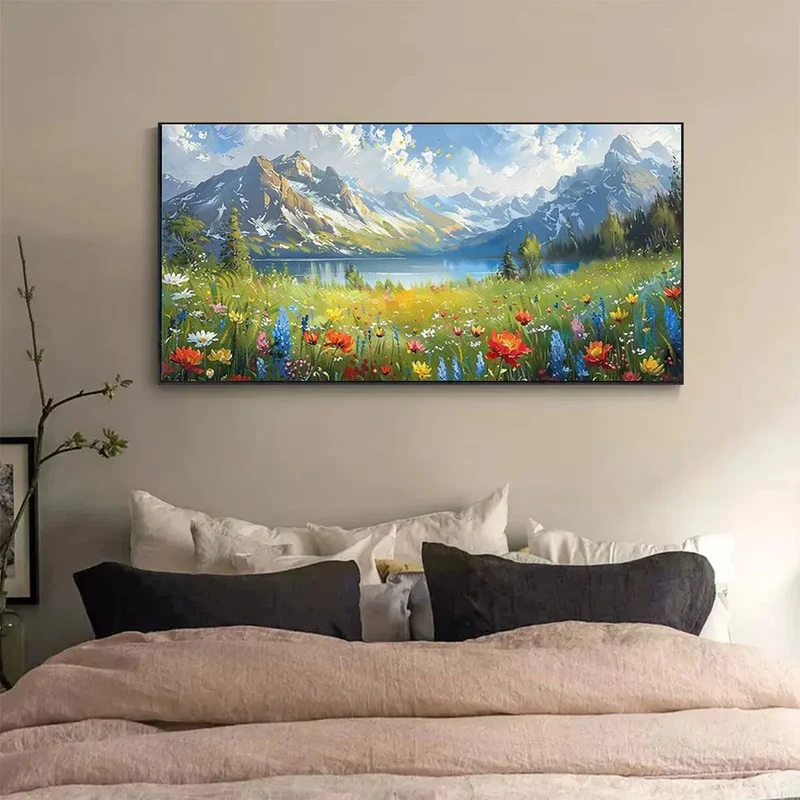 Alpine Meadow Landscape Painting