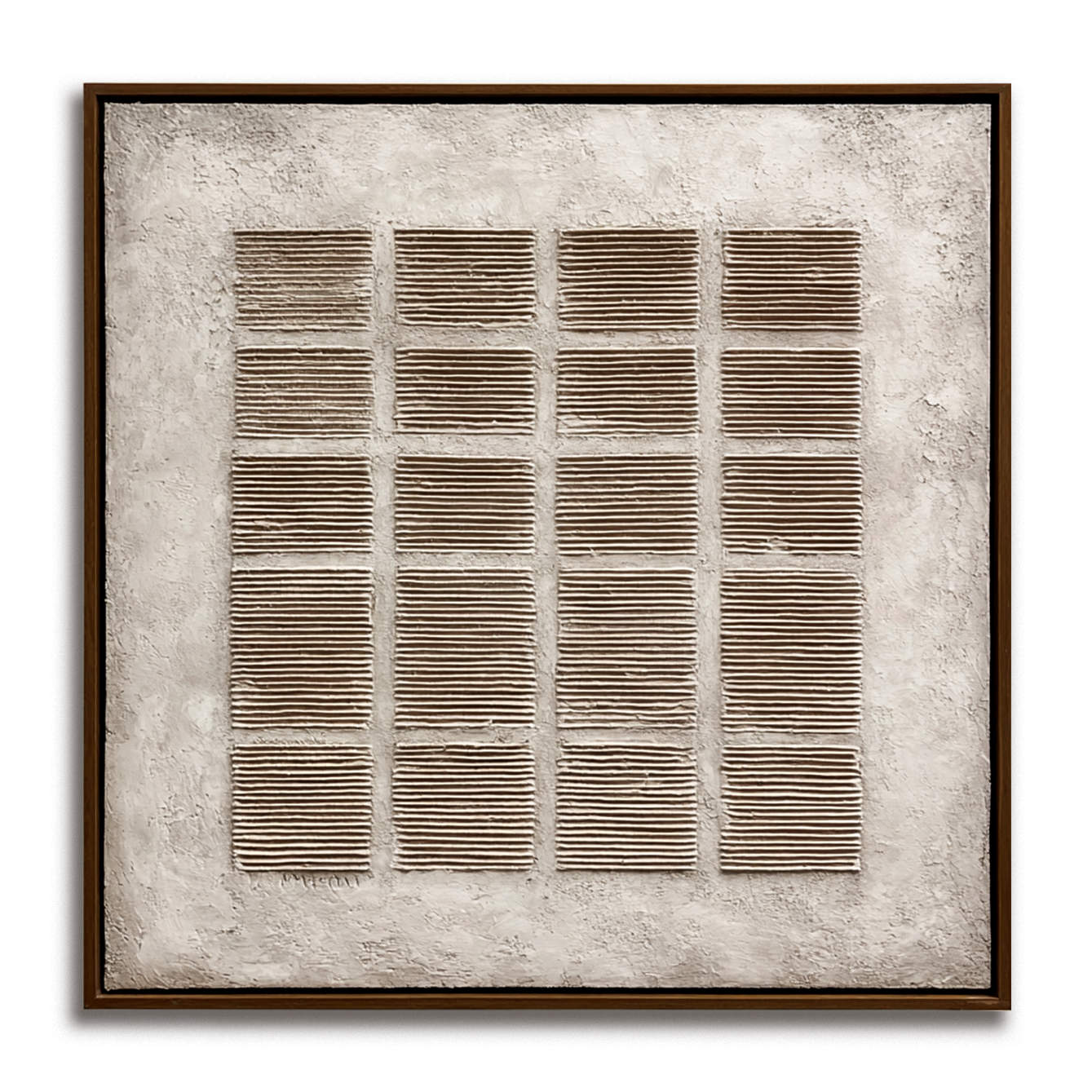 Wabi Sabi Grid Relief Art #ART90