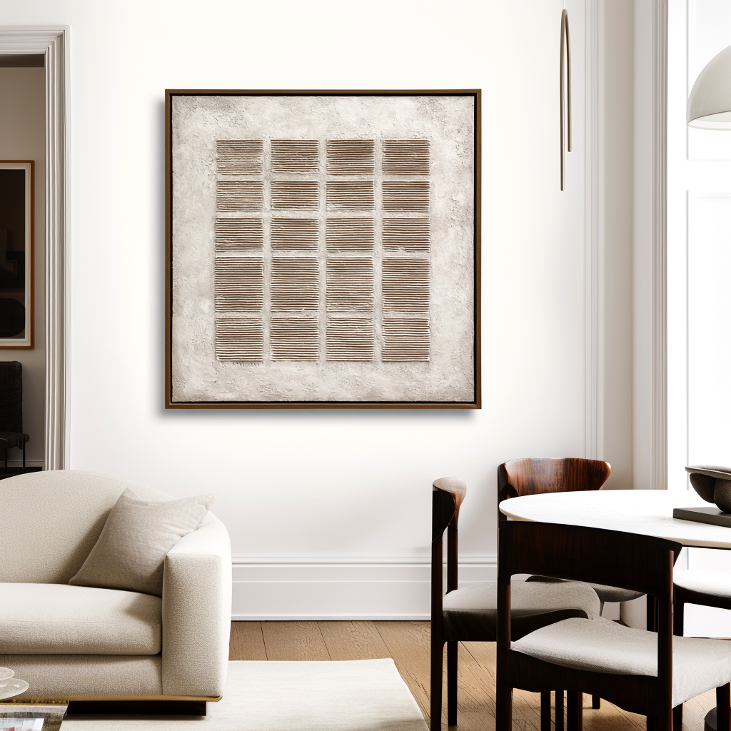 Wabi Sabi Grid Relief Art #ART90