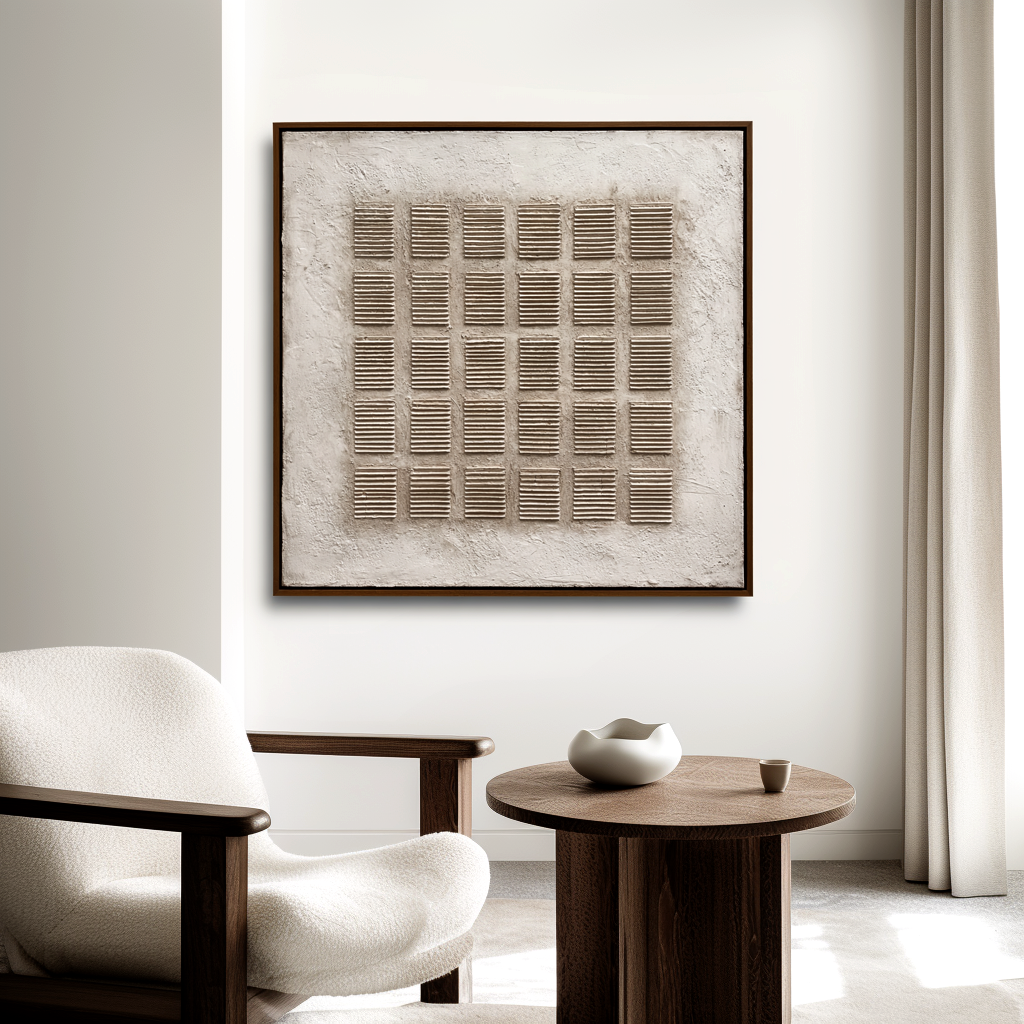 Wabi Sabi Textured Square Art #ART91