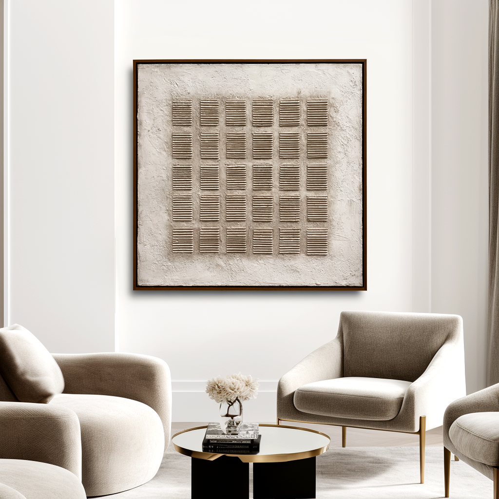 Wabi Sabi Textured Square Art #ART91