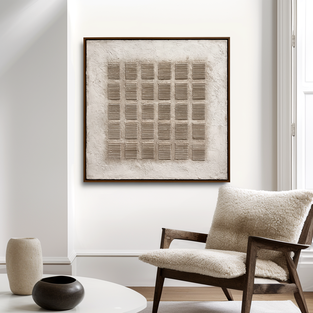 Wabi Sabi Textured Square Art #ART91