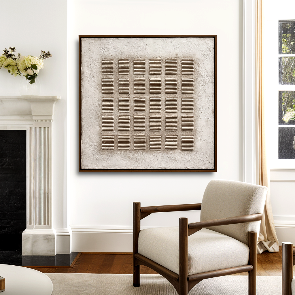 Wabi Sabi Textured Square Art #ART91