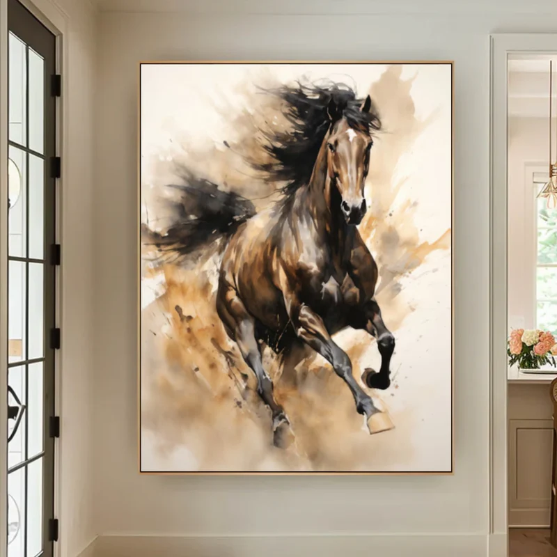 Wild Ember Stallion Painting