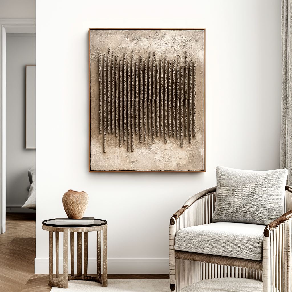 Wabi Sabi Vertical Relief Painting #ART92