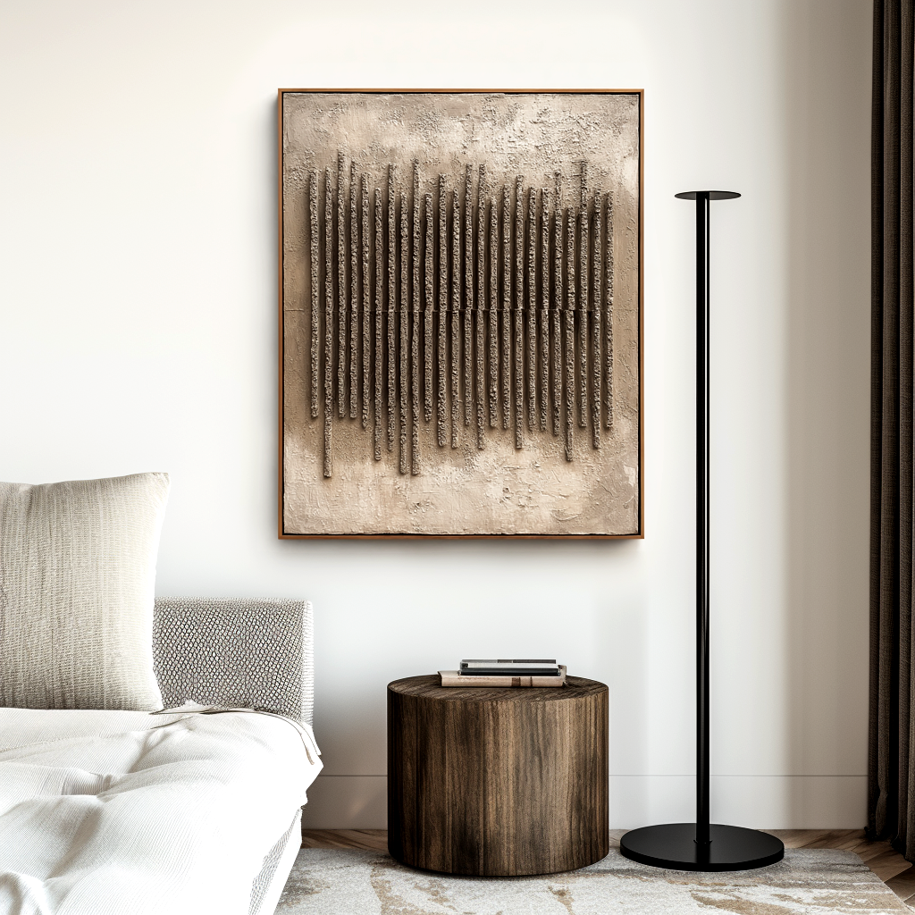 Wabi Sabi Vertical Relief Painting #ART92