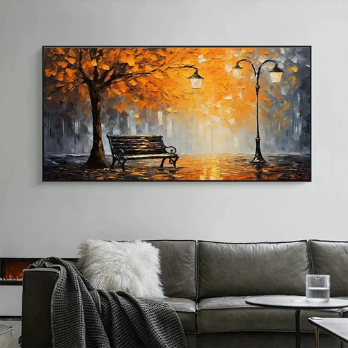 Autumn Park Night Painting
