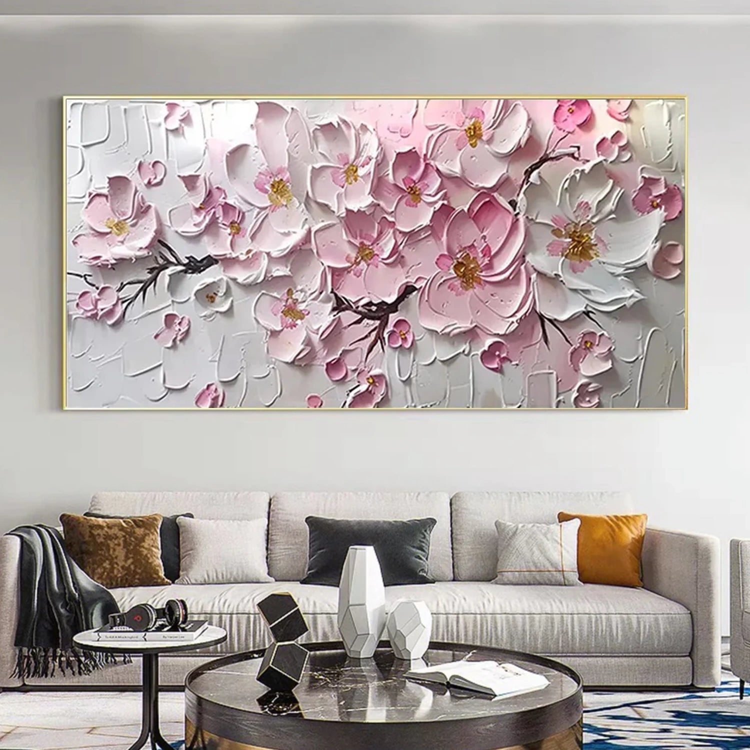 Soft Sakura Blush Floral Painting