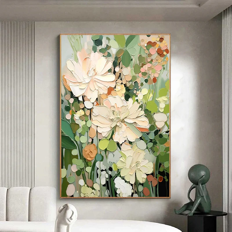 Soft Bloom Garden Abstract Painting