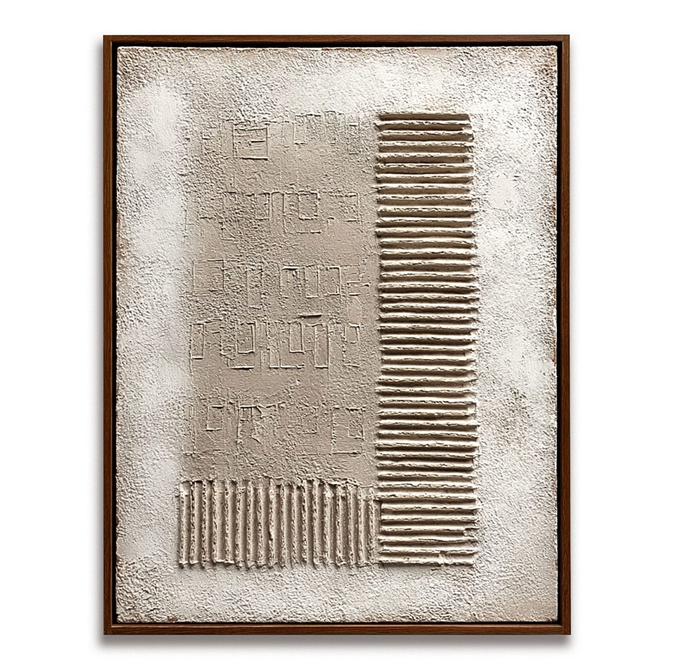 Wabi Sabi Geometric Relief Art #ART95