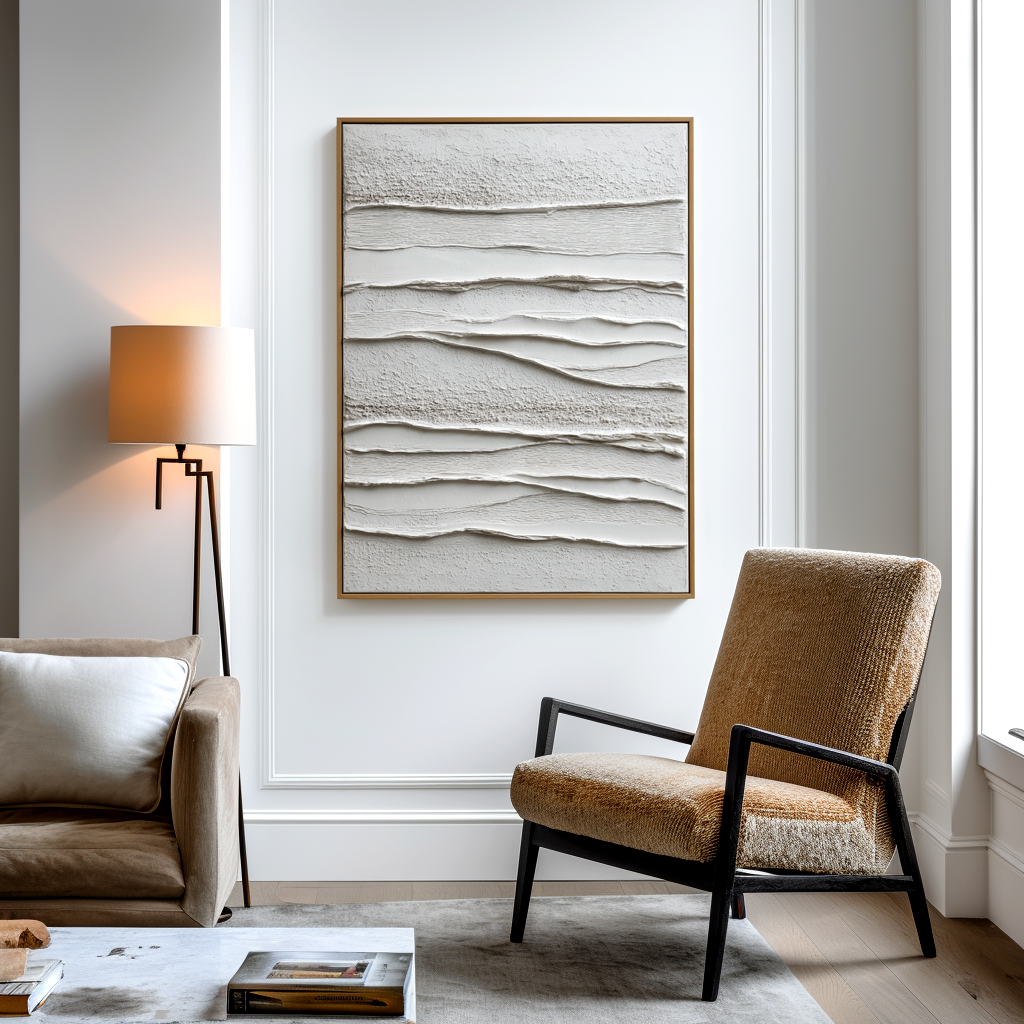 White Wabi Sabi Textured Painting #ART98