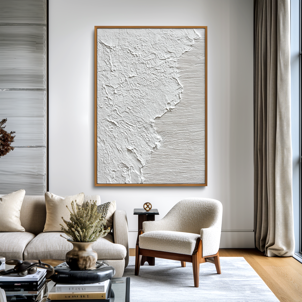 White Textured Abstract Painting #ART99