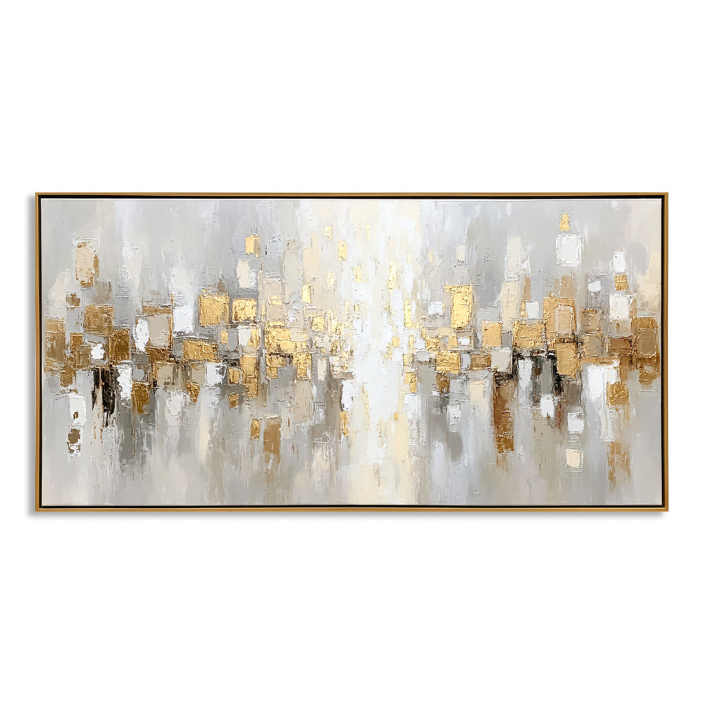 Abstract Metallic Cityscape Painting #ART09