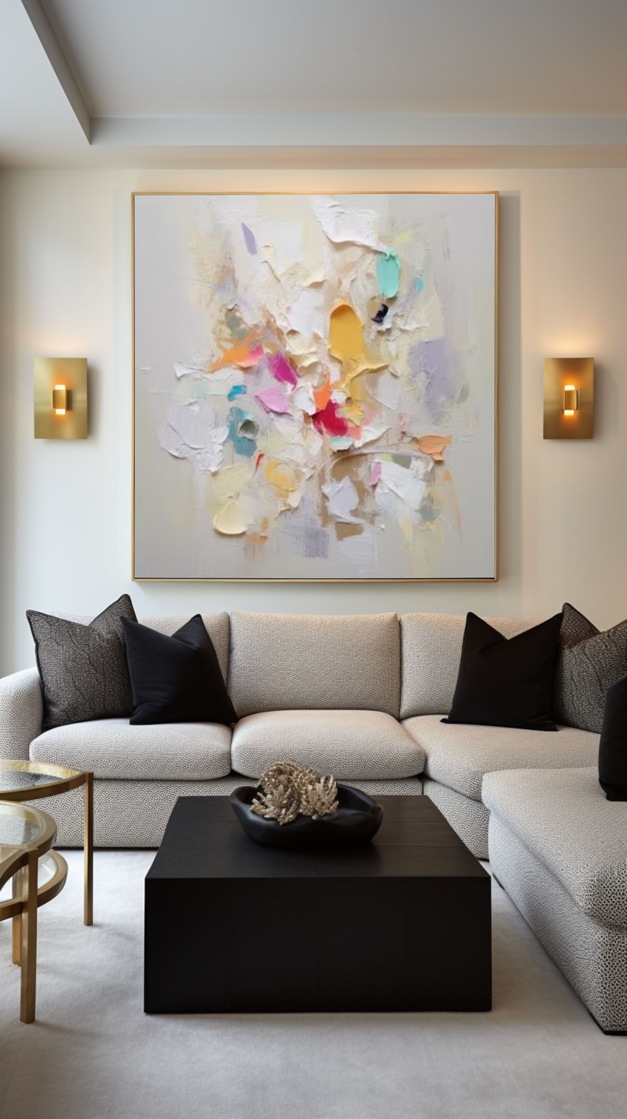 Soft Pastel Harmony Abstract Painting