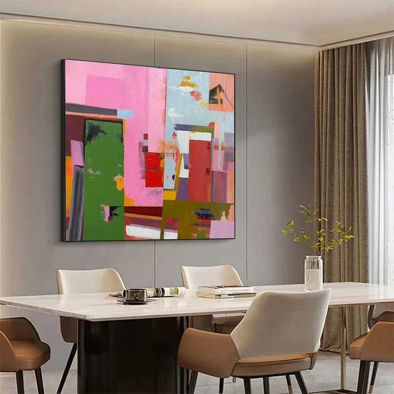 Vibrant Geometric Abstract Painting