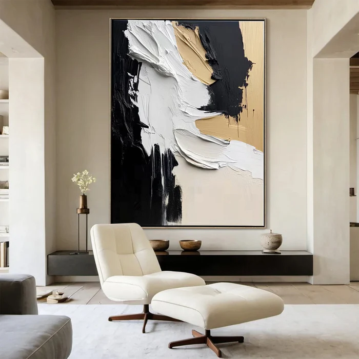 Golden Harmony Abstract Painting