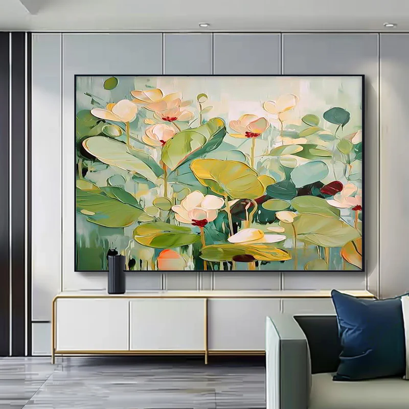 Green Floral Abstract Painting #AR039