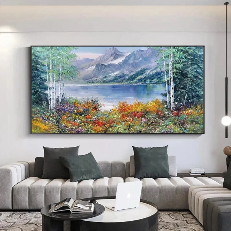 Mountain Lake Landscape Painting