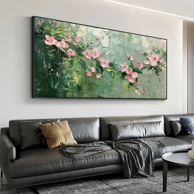 Pink Blossom Textured Painting