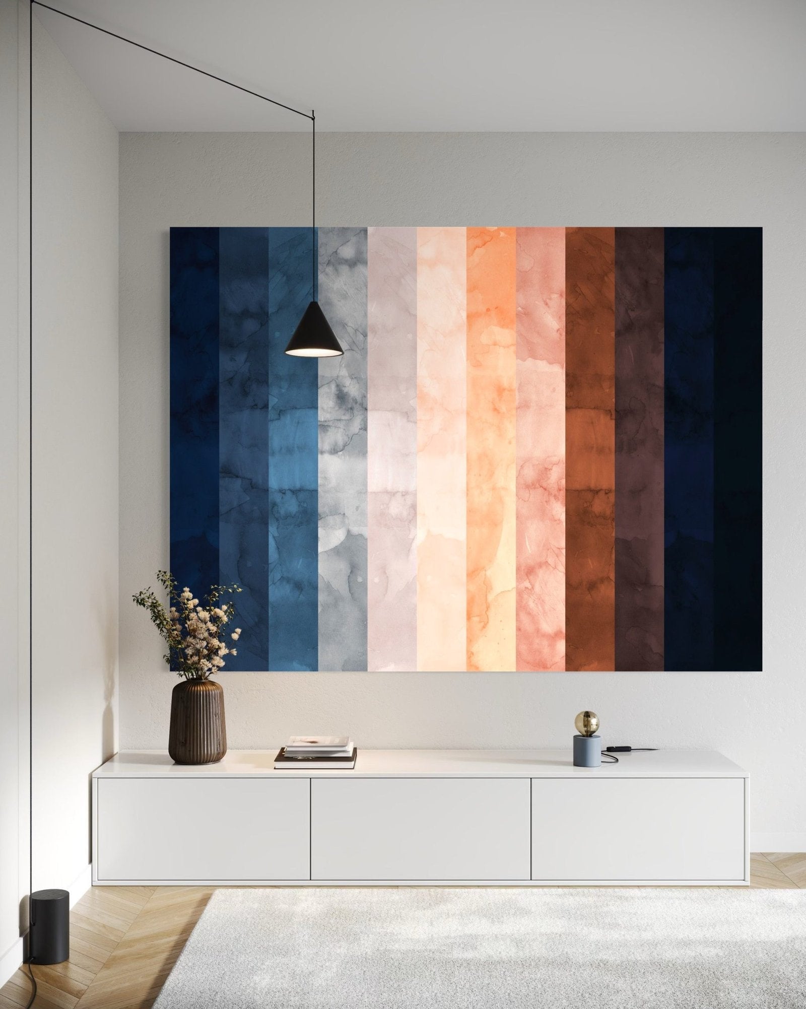 Color Gradient: A Modern Geometric Wall Art for Office Decor