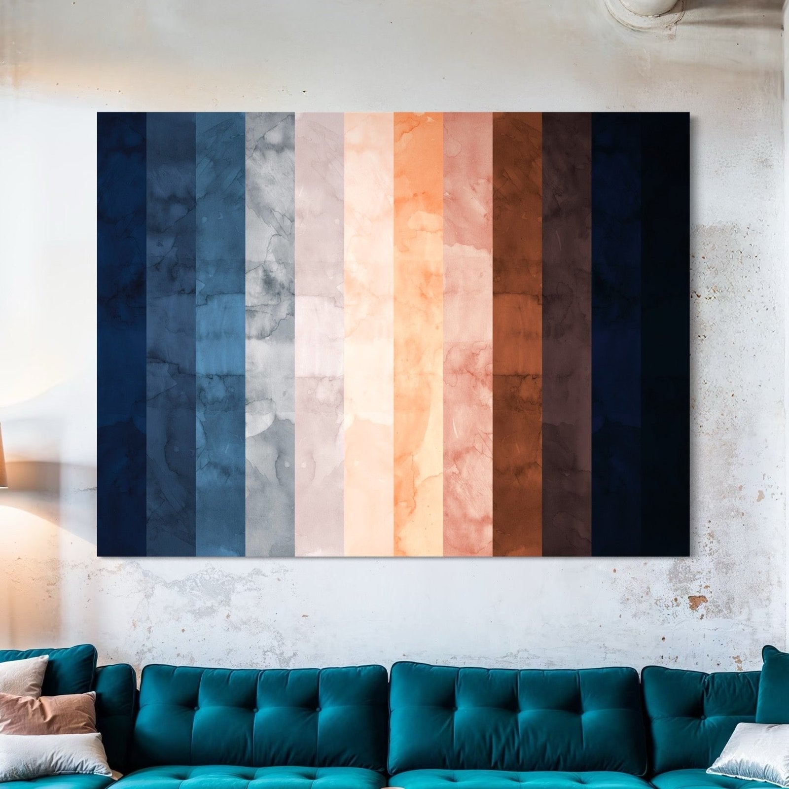 Color Gradient: A Modern Geometric Wall Art for Office Decor