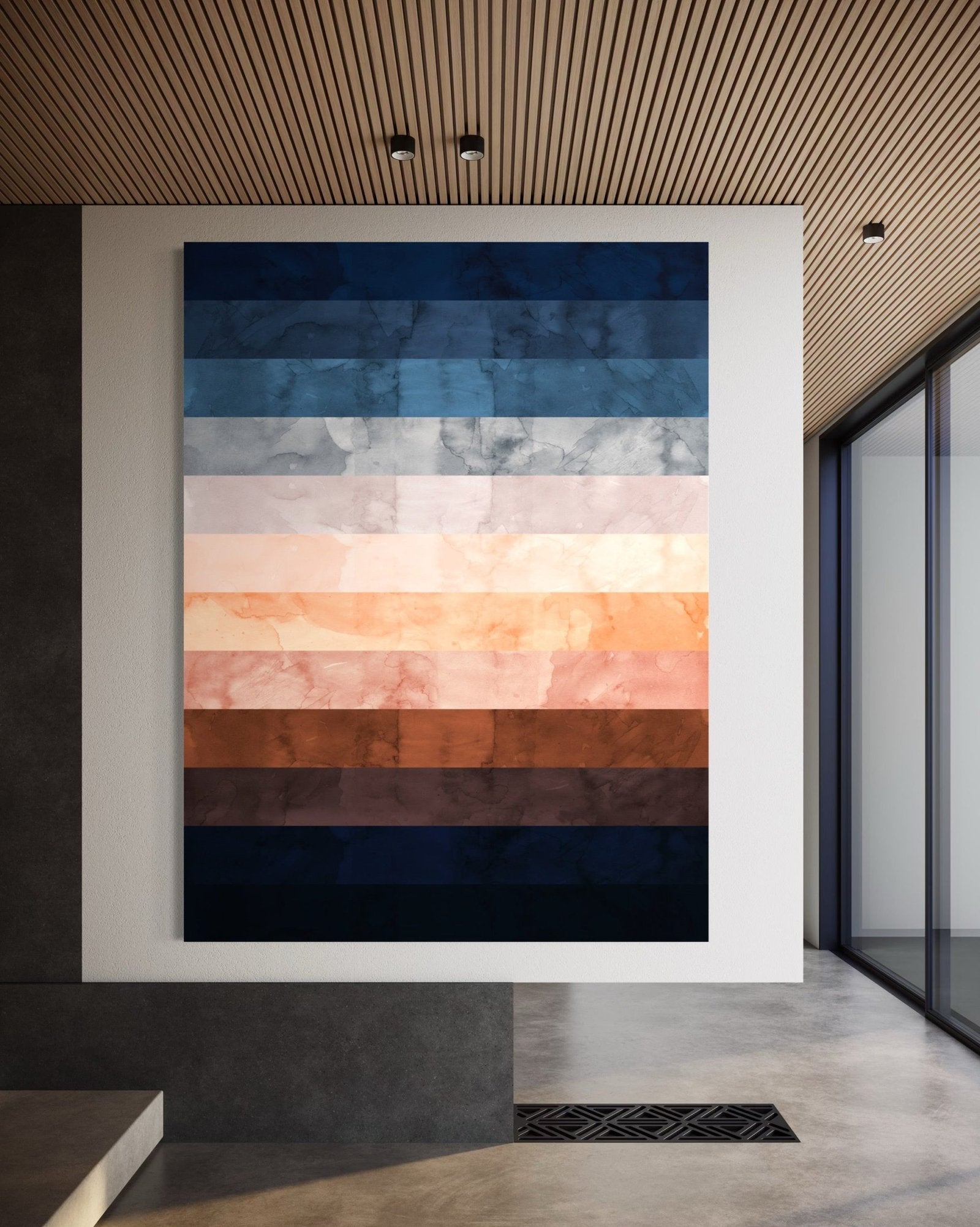 Color Gradient: A Modern Geometric Wall Art for Office Decor