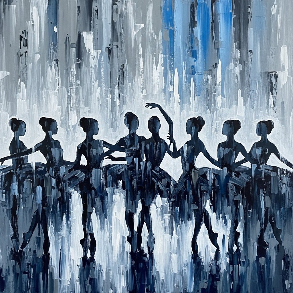 Stage Light Symphony: A Contemporary Dancer Portrait Canvas Painting