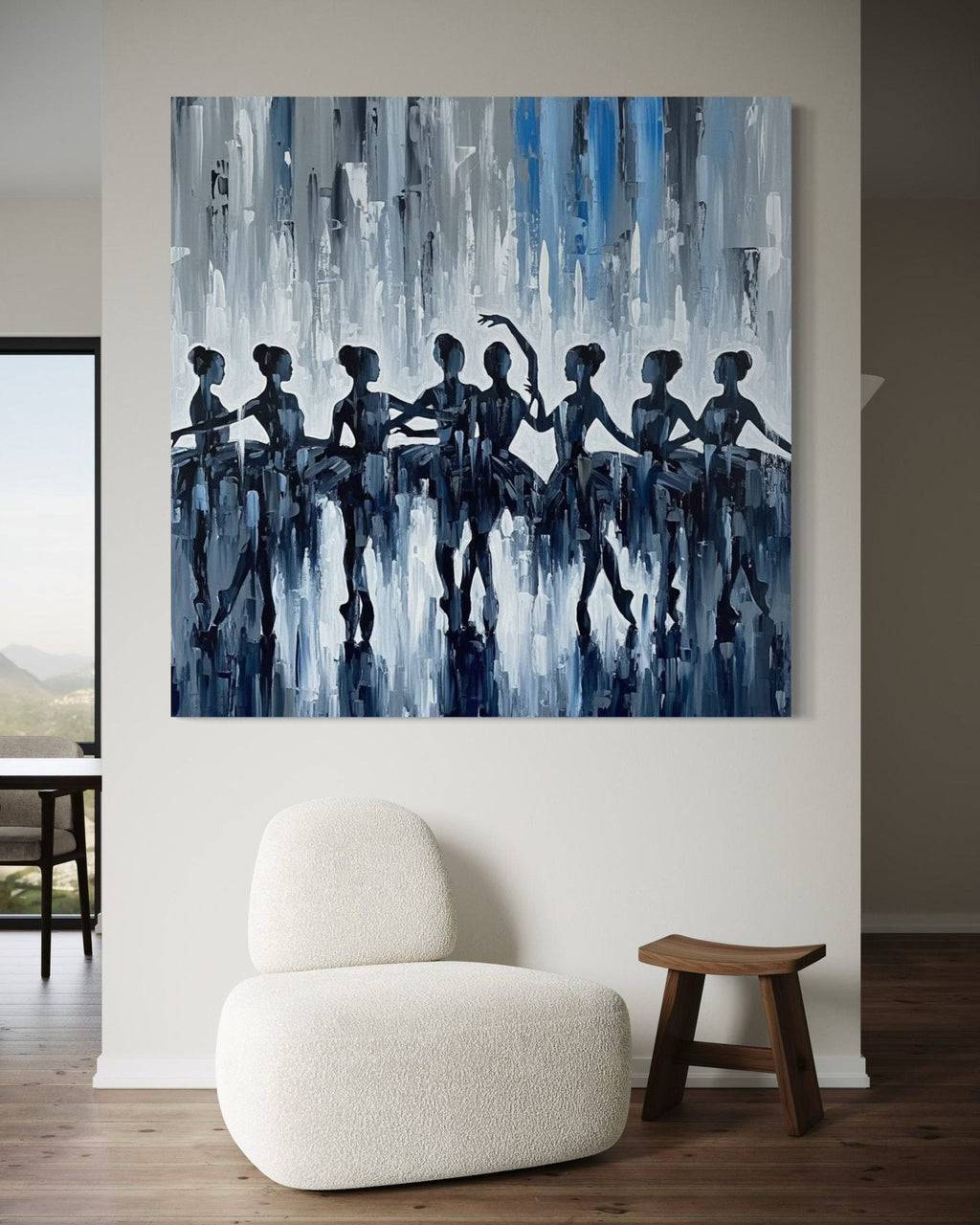 Stage Light Symphony: A Contemporary Dancer Portrait Canvas Painting