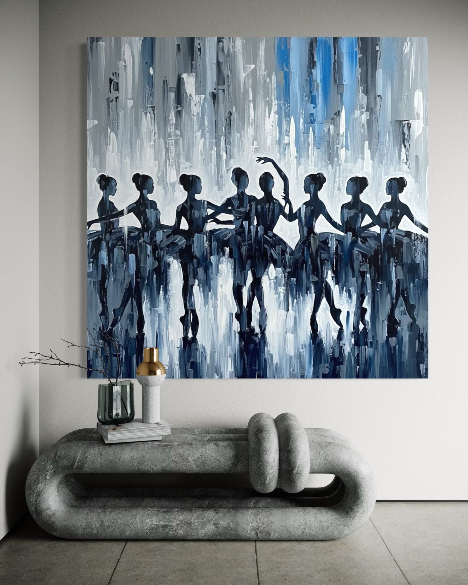 Stage Light Symphony: A Contemporary Dancer Portrait Canvas Painting