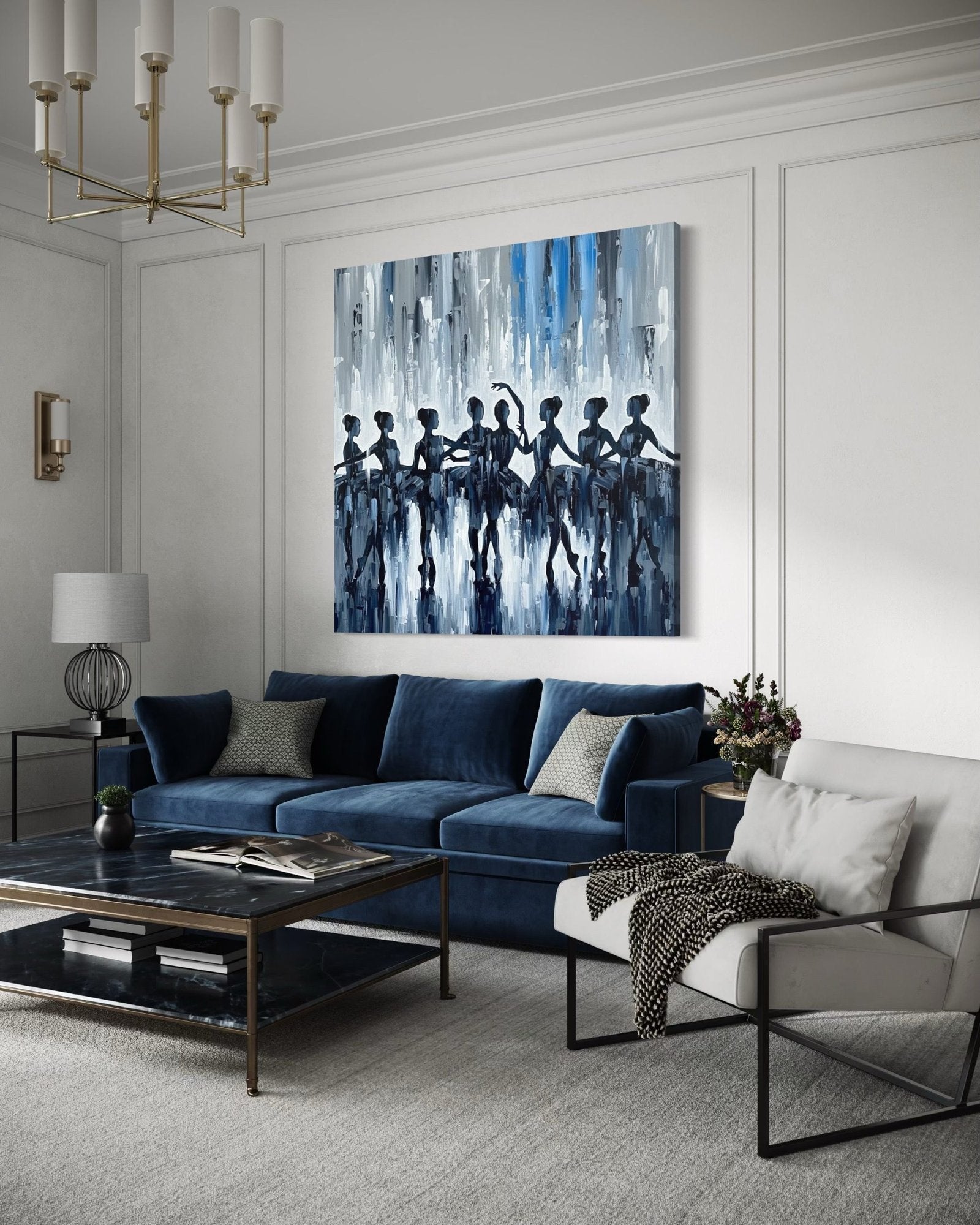 Stage Light Symphony: A Contemporary Dancer Portrait Canvas Painting