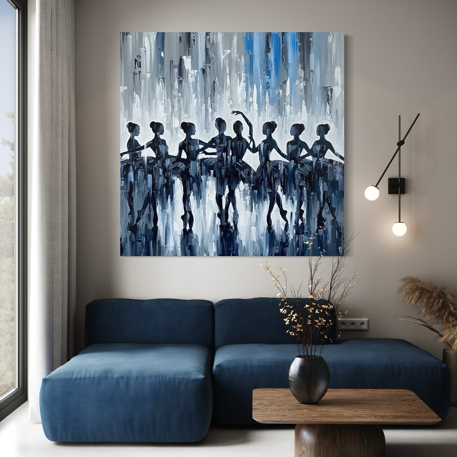 Stage Light Symphony: A Contemporary Dancer Portrait Canvas Painting