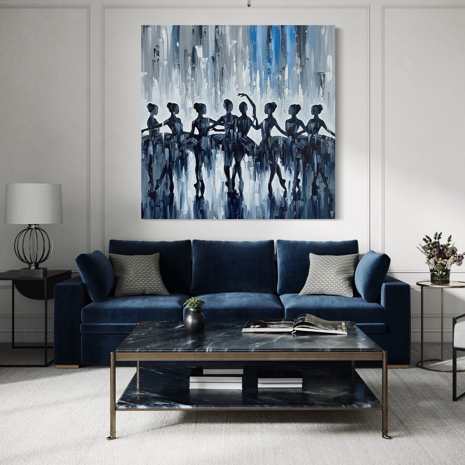 Stage Light Symphony: A Contemporary Dancer Portrait Canvas Painting