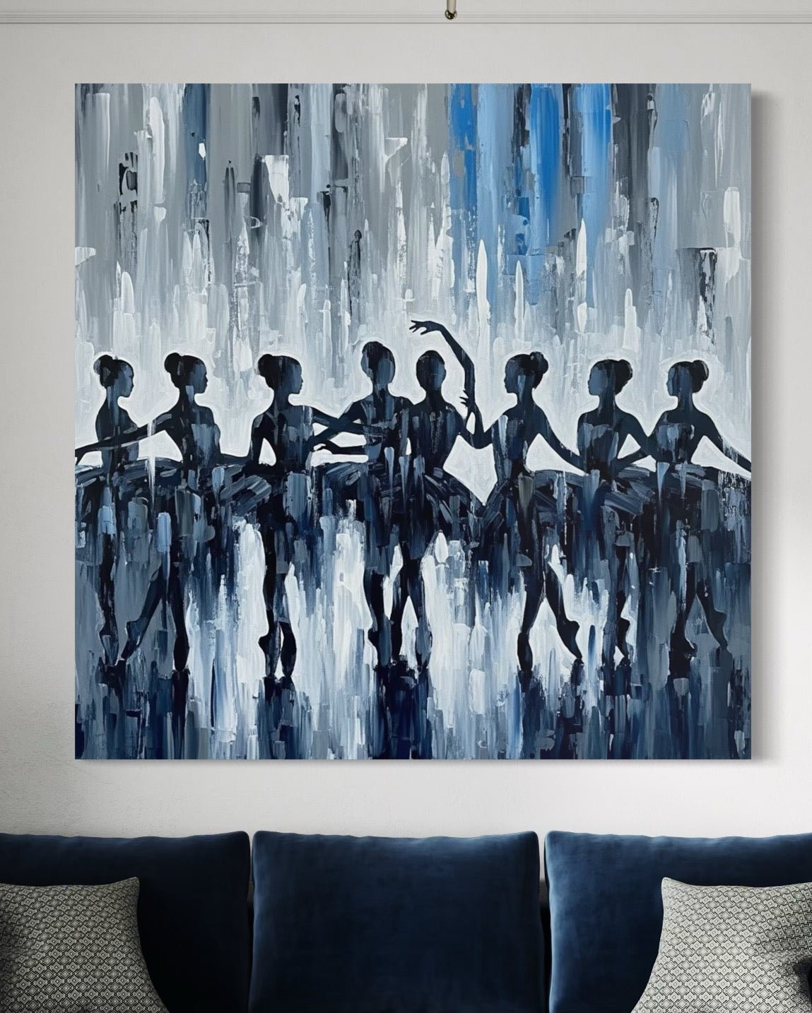 Stage Light Symphony: A Contemporary Dancer Portrait Canvas Painting