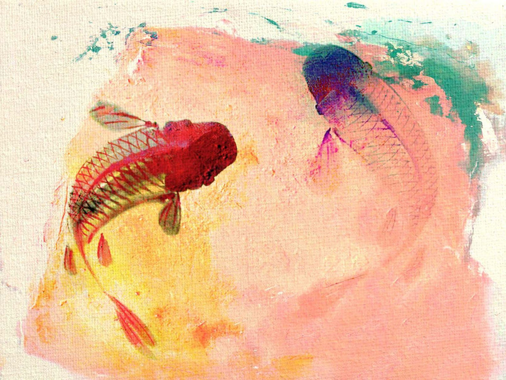 Koi Pond Dream: An Abstract Animal Art for Modern Nursery Decor