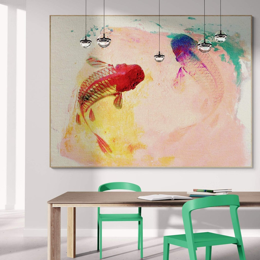 Koi Pond Dream: An Abstract Animal Art for Modern Nursery Decor