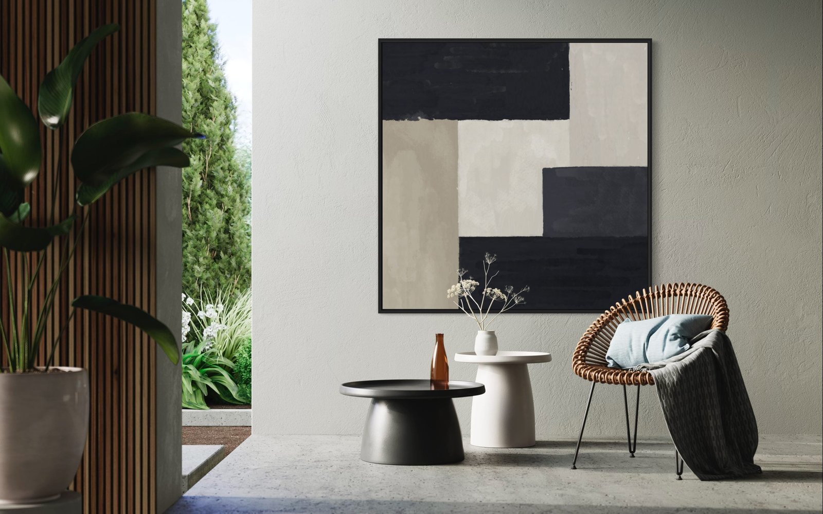 Foundation: A Sophisticated Minimalist Abstract Wall Art for Modern Homes