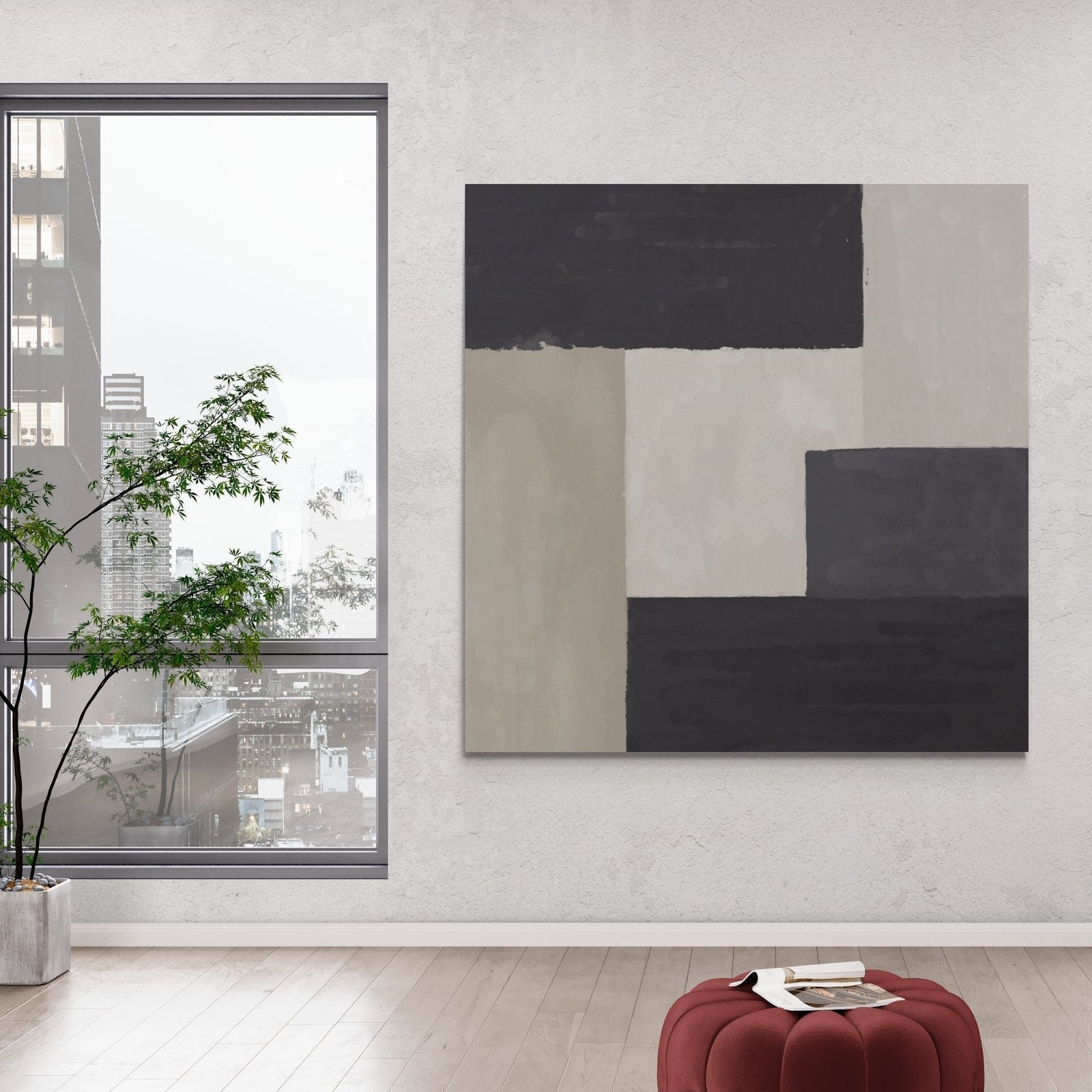 Foundation: A Sophisticated Minimalist Abstract Wall Art for Modern Homes